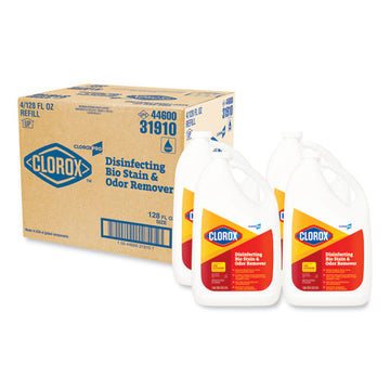 Clorox® Disinfecting Bio Stain And Odor Remover, Fragranced, 128 Oz Refill Bottle, 4-ct freeshipping - TVN Wholesale